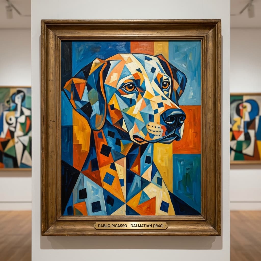 Dalmatian in Picasso style