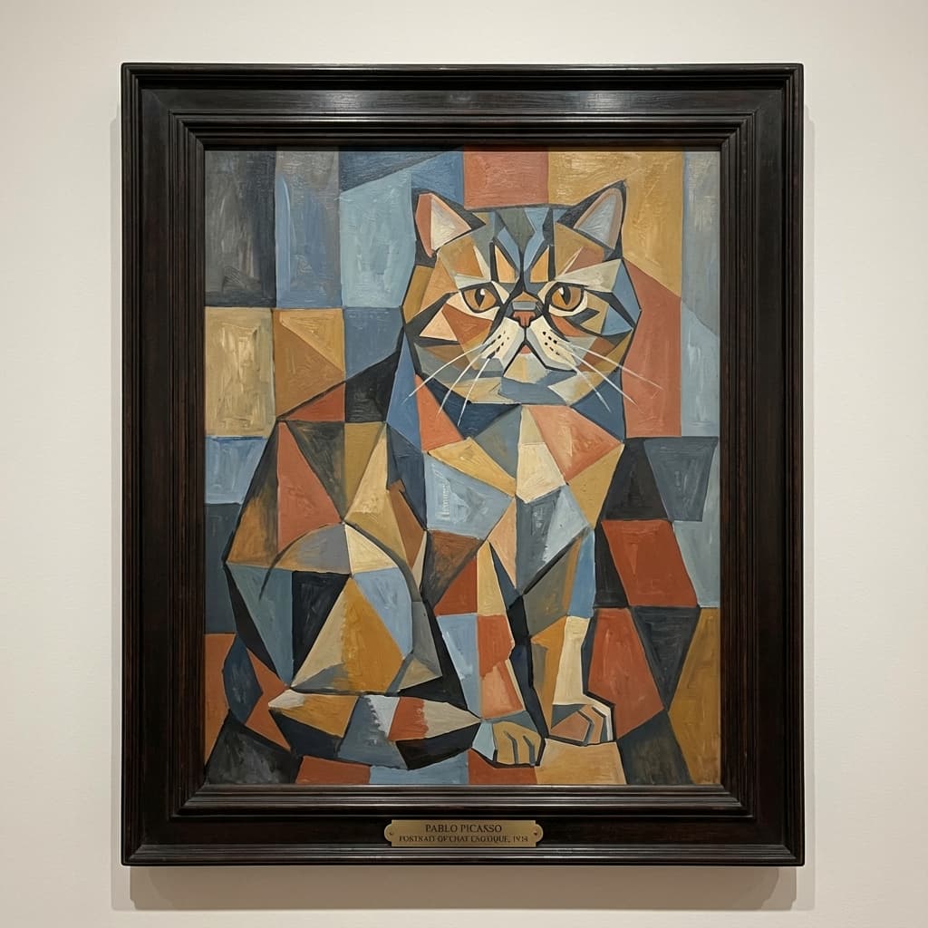 Exotic Shorthair in Picasso style