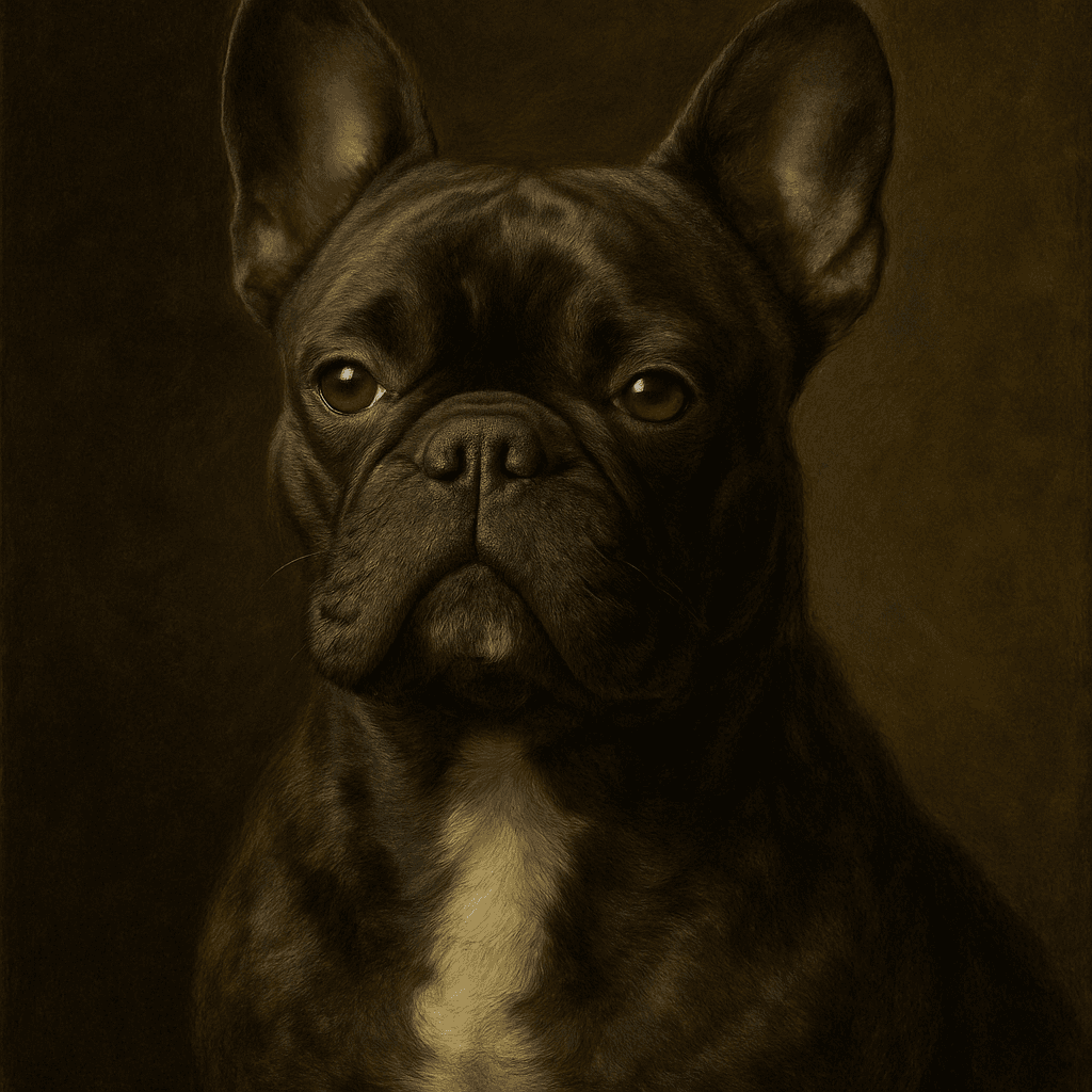 French Bulldog in Renaissance style