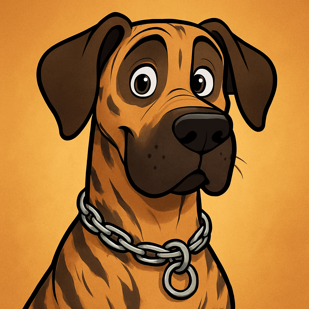 Great Dane in Cartoon style