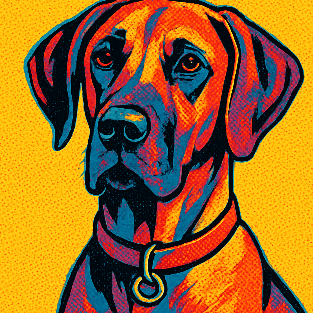 Great Dane in Warhol style