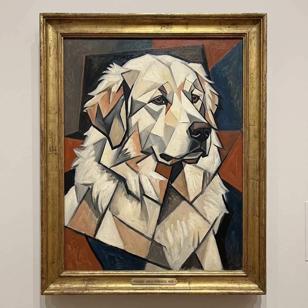 Great Pyrenees in Picasso style
