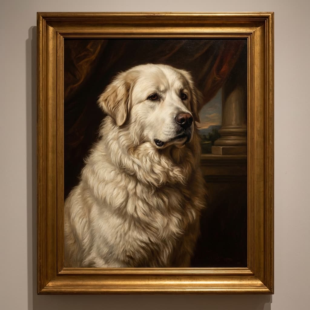 Great Pyrenees in Renaissance style