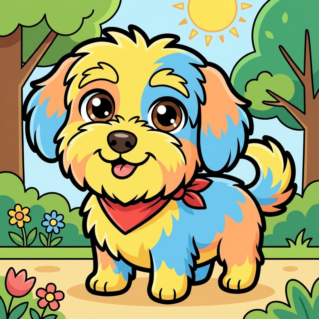 Havanese in Cartoon style