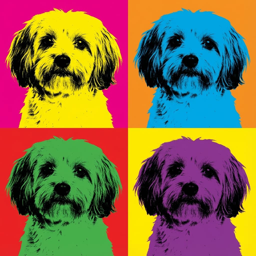 Havanese in Warhol style