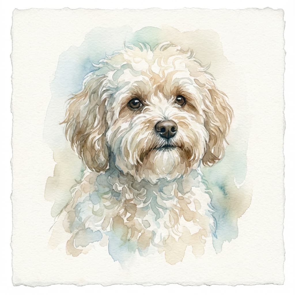 Havanese in Watercolor style