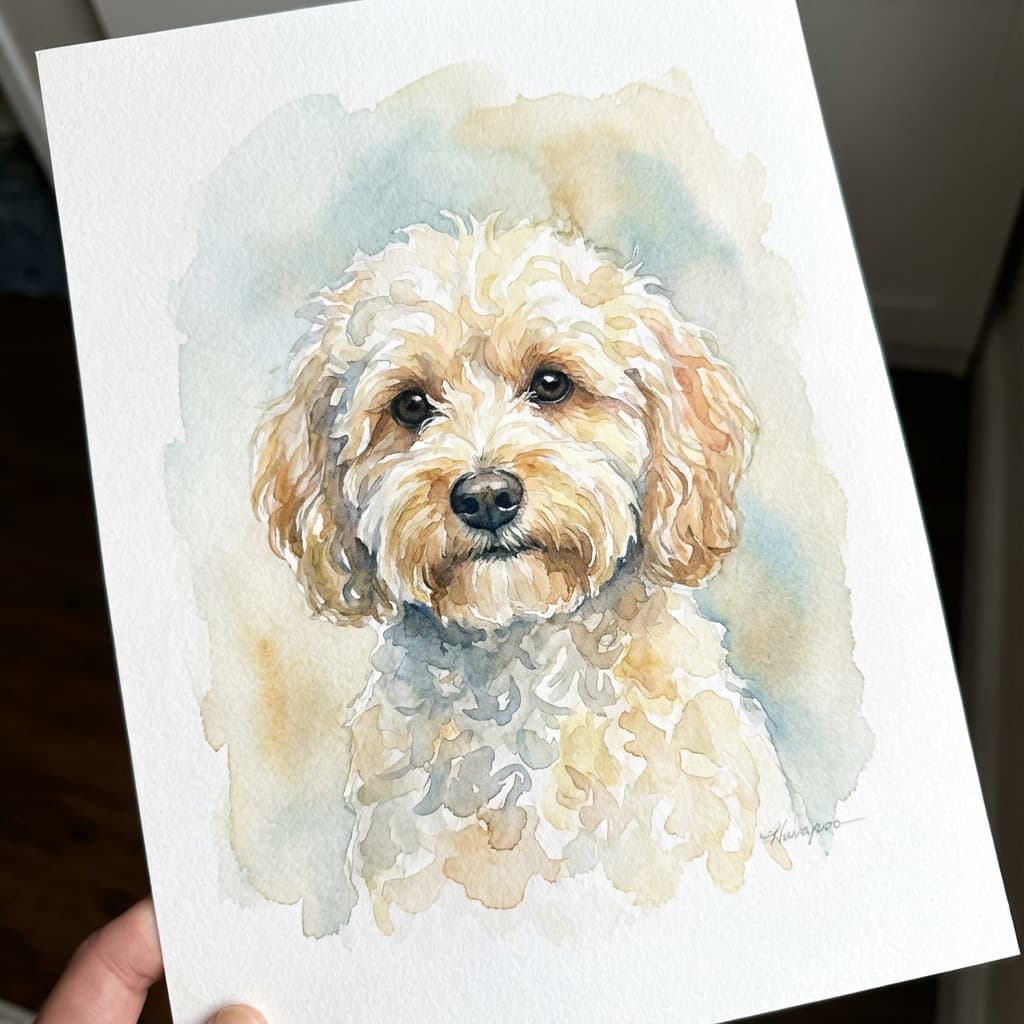 Havapoo in Watercolor style