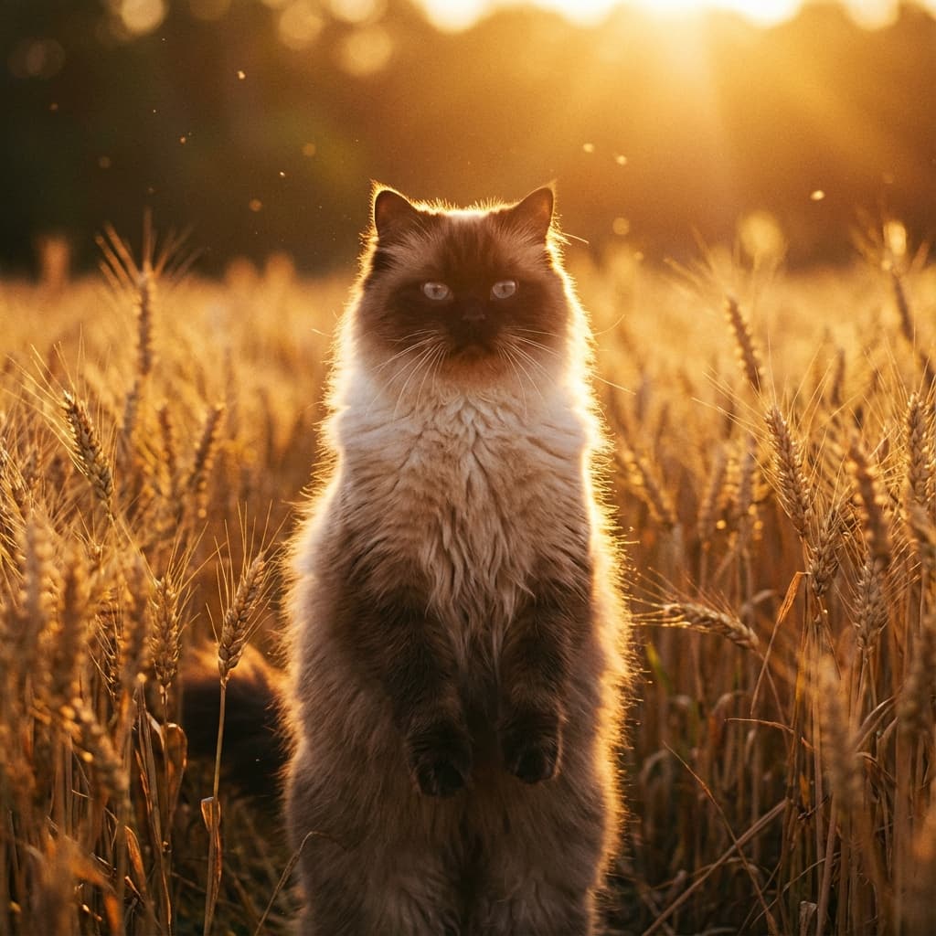 Himalayan in Golden Hour Field style