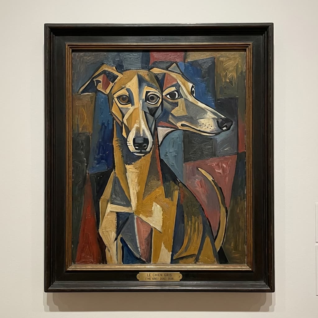 Italian Greyhound in Picasso style