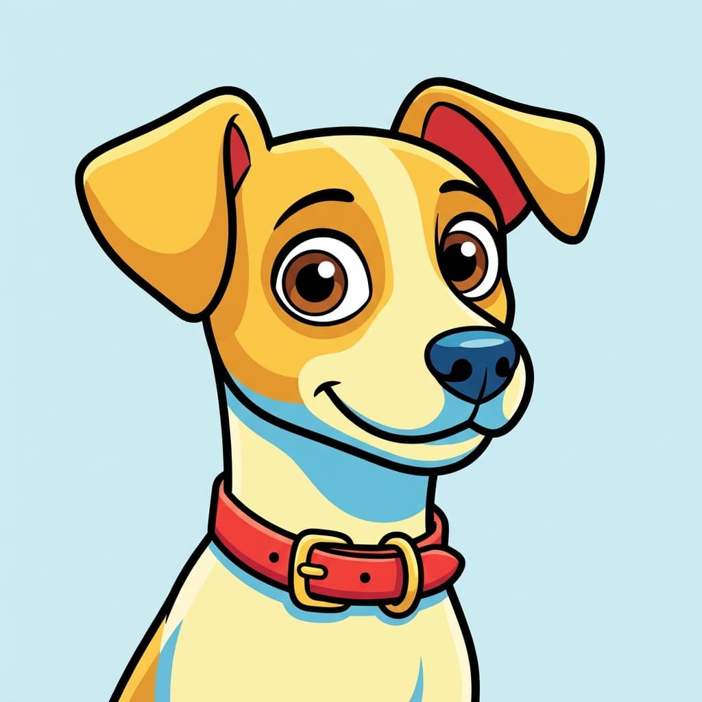 Jack Russell Terrier in Cartoon style
