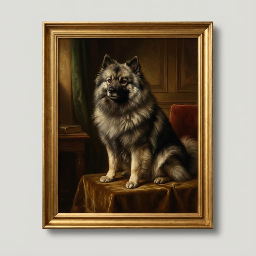 Keeshond in Renaissance style