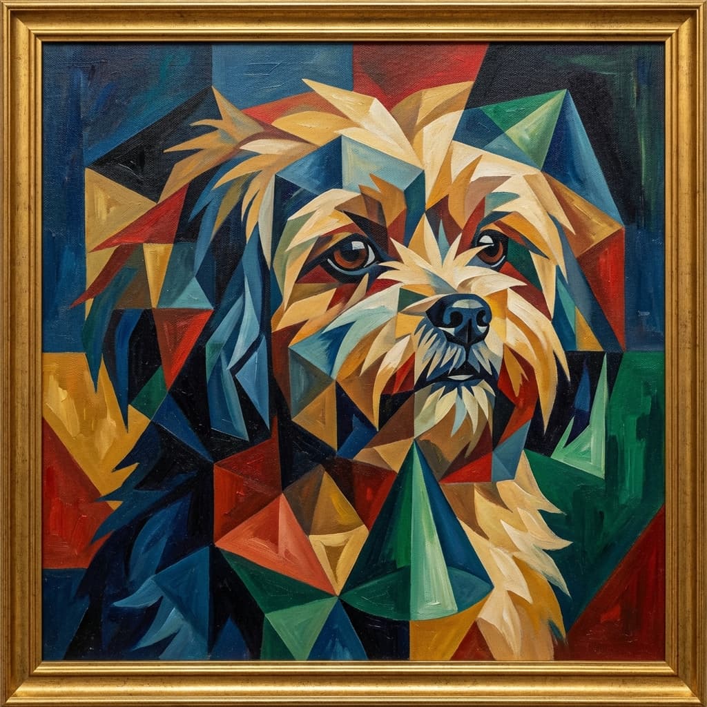 Lhasa Apso in Picasso style