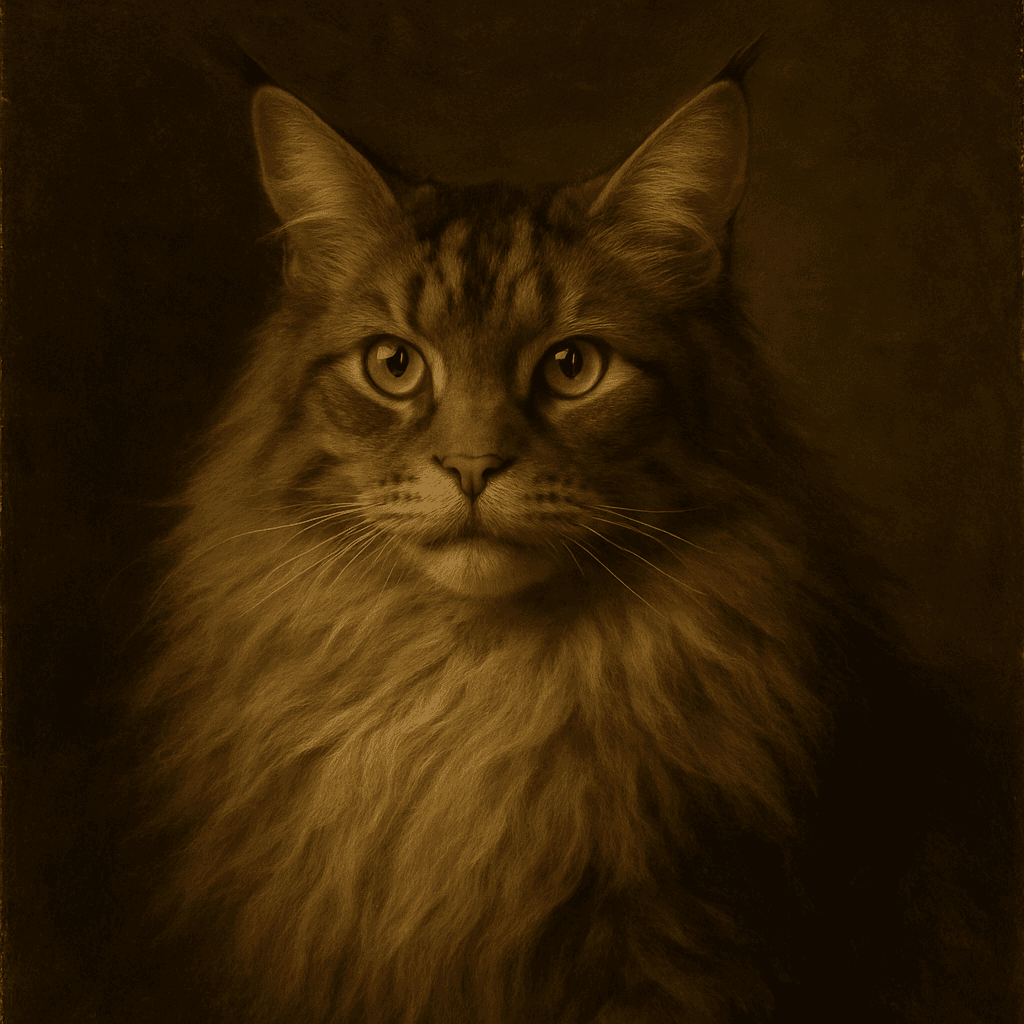 Maine Coon in Renaissance style