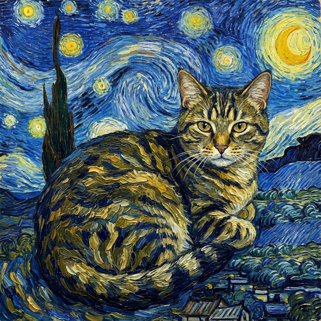 Manx in Van Gogh style