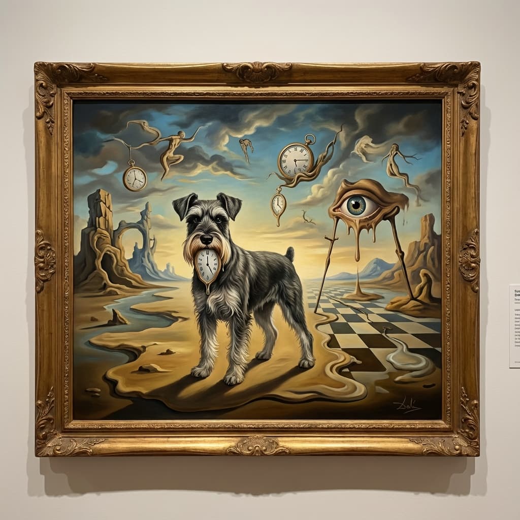 Miniature Schnauzer in Dali style