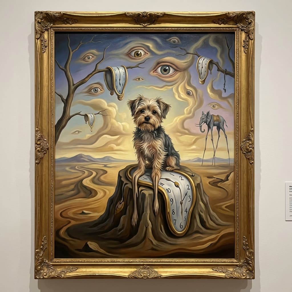 Morkie in Dali style
