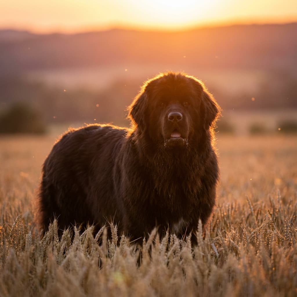 Newfoundland in Golden Hour Field style