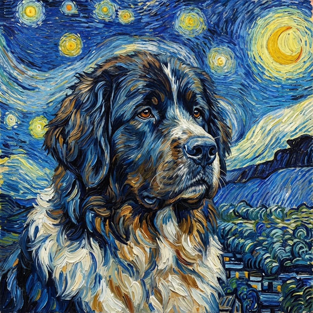 Newfoundland in Van Gogh style