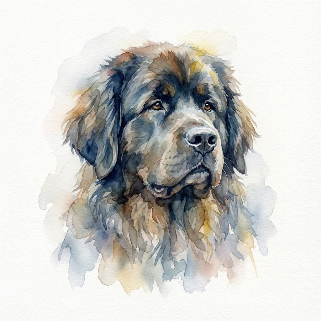 Newfoundland in Watercolor style