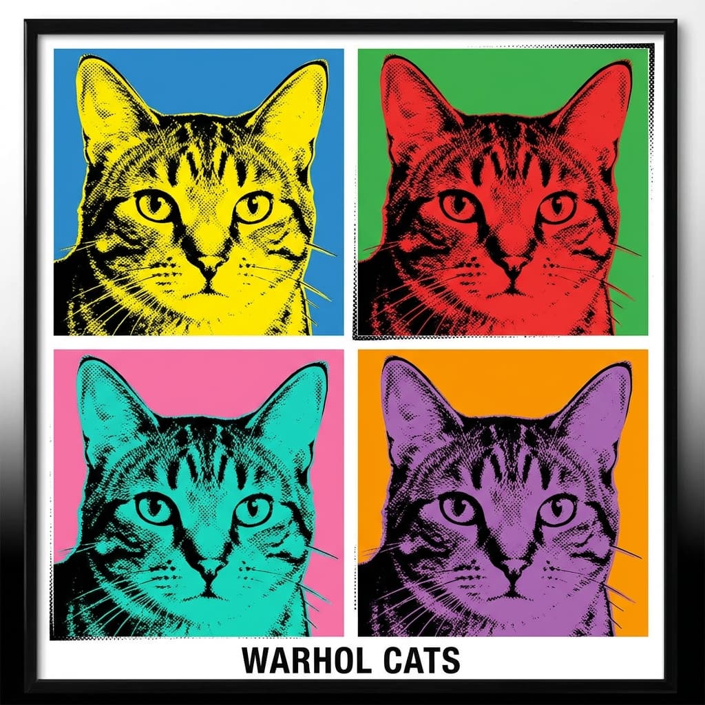 Orange Tabby in Warhol style