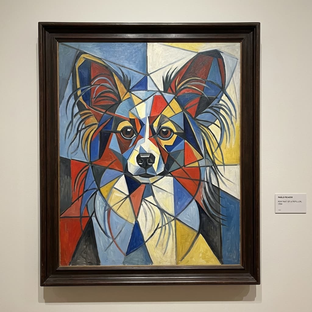 Papillon in Picasso style
