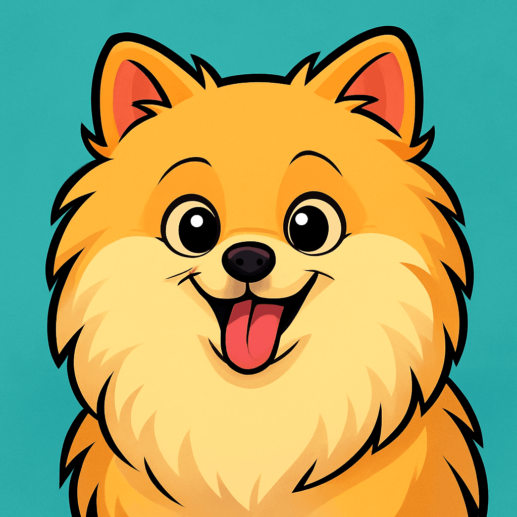 Pomeranian in Cartoon style
