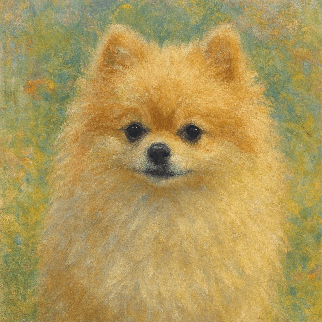 Pomeranian in Monet style