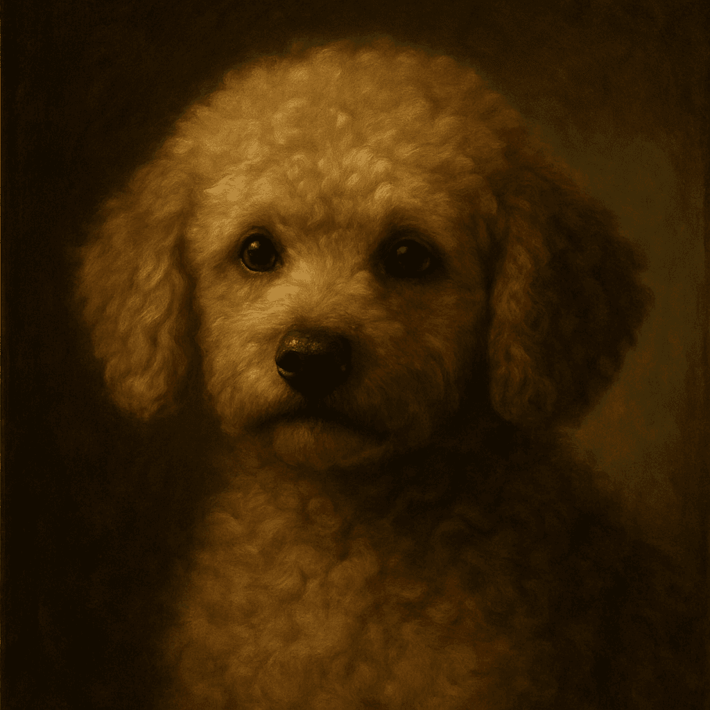 Poodle in Renaissance style