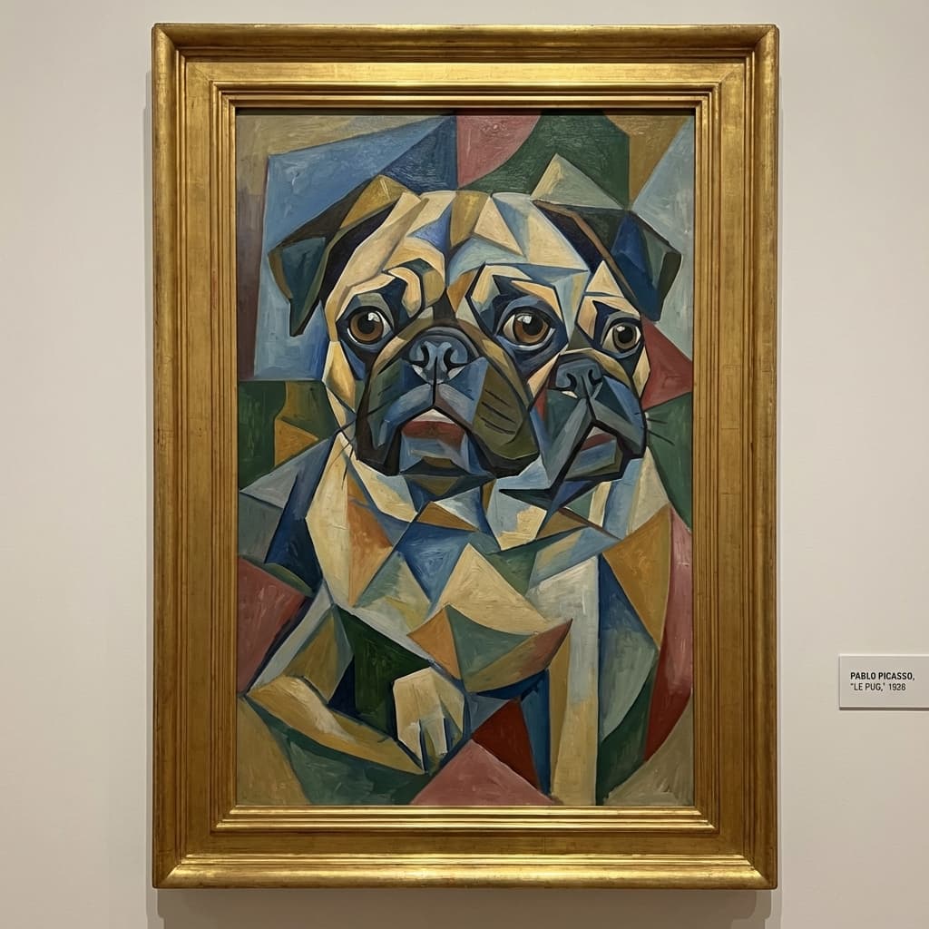 Pug in Picasso style