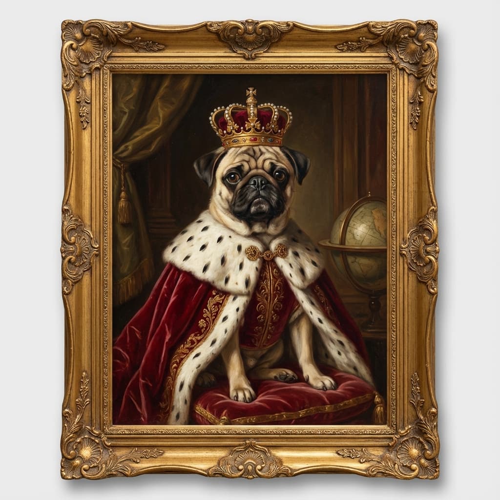 Pug in Royal style