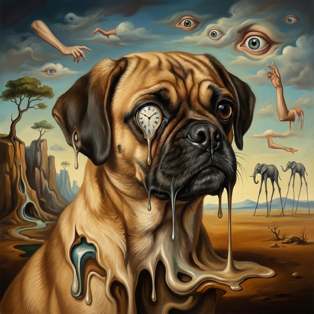 Puggle in Dali style
