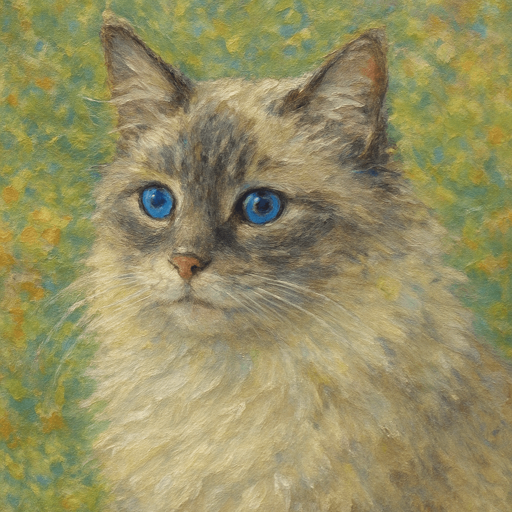 Ragdoll in Monet style