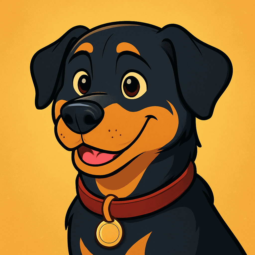 Rottweiler in Cartoon style
