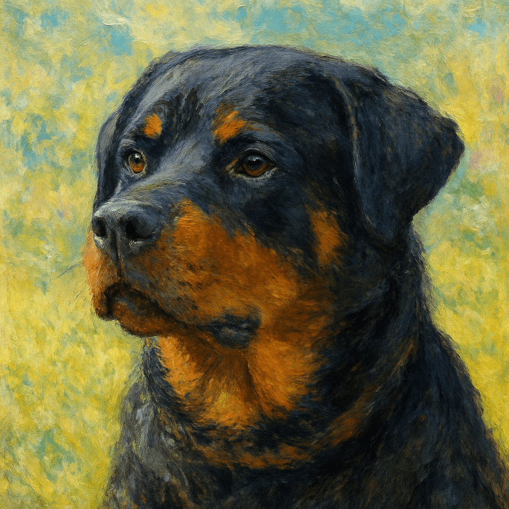 Rottweiler in Monet style