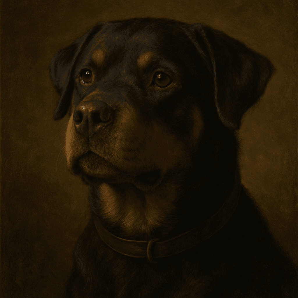 Rottweiler in Renaissance style