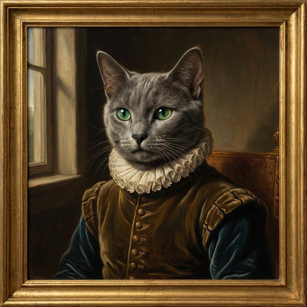 Russian Blue in Renaissance style