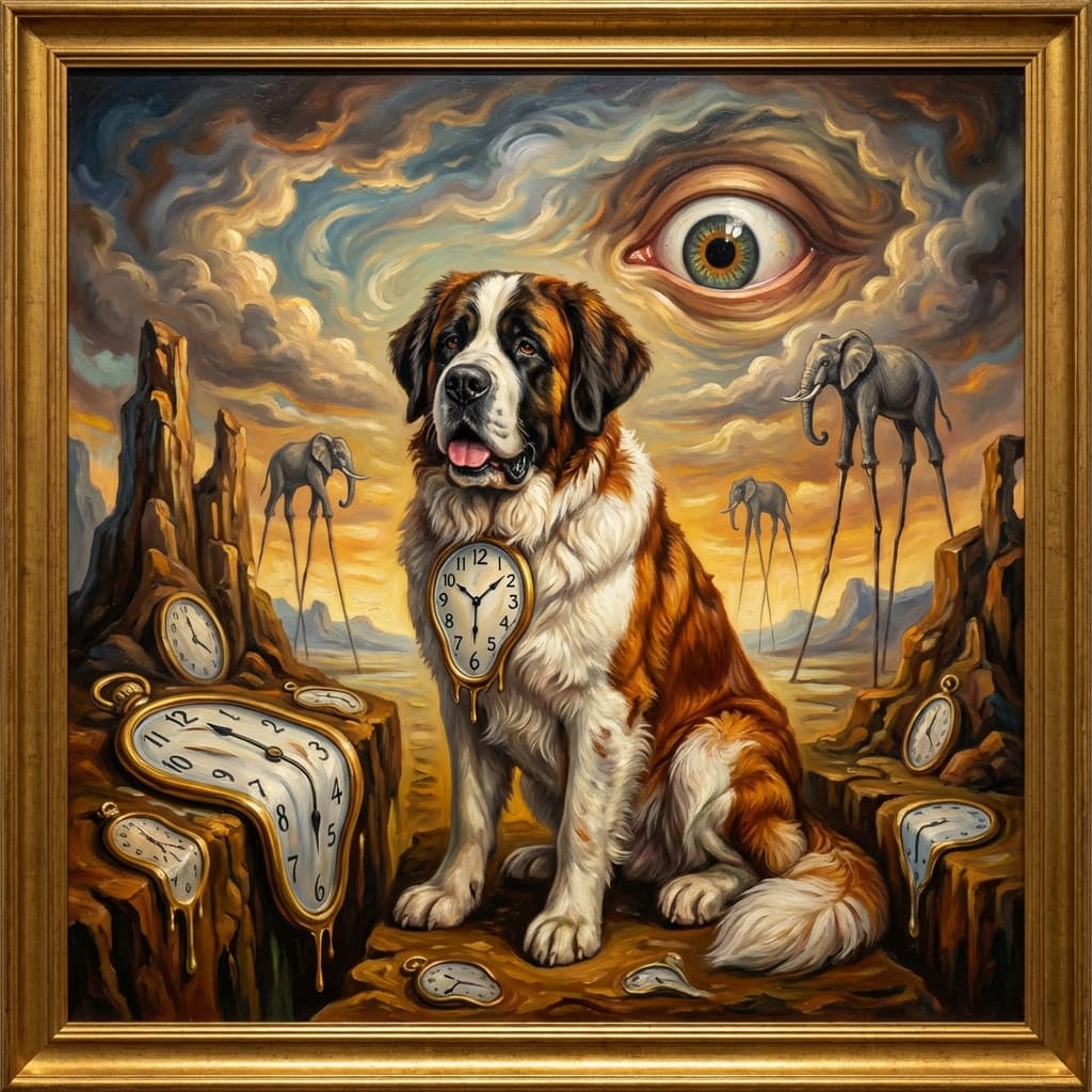 Saint Bernard in Dali style