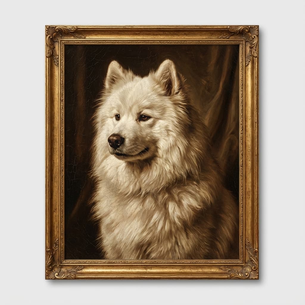 Samoyed in Renaissance style