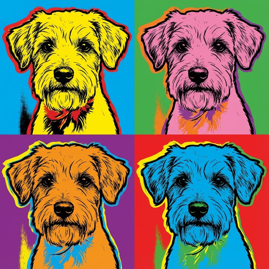 Schnoodle in Warhol style