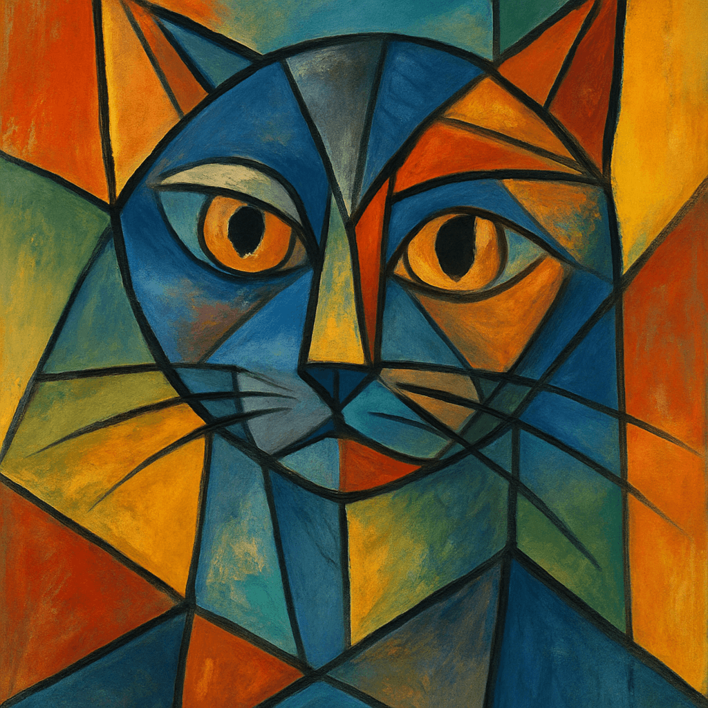 Scottish Fold in Picasso style