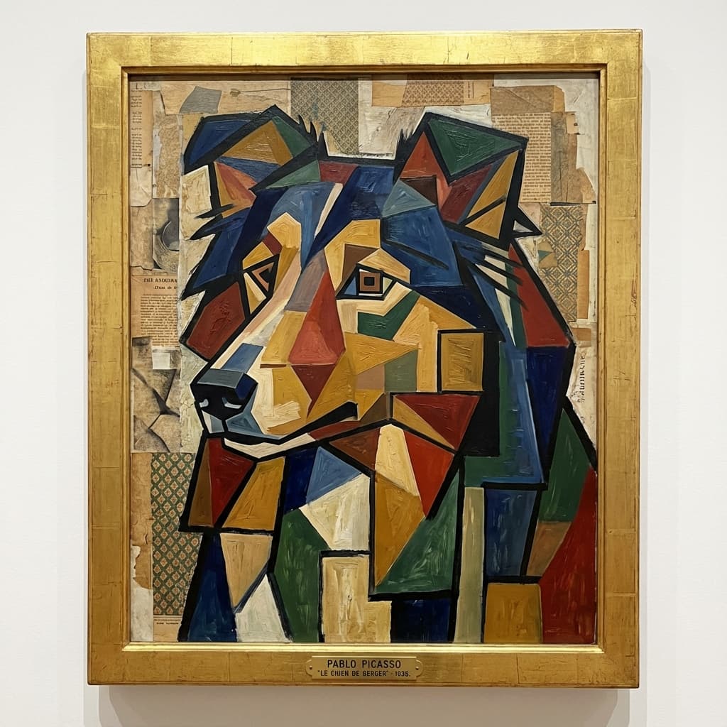 Shetland Sheepdog in Picasso style