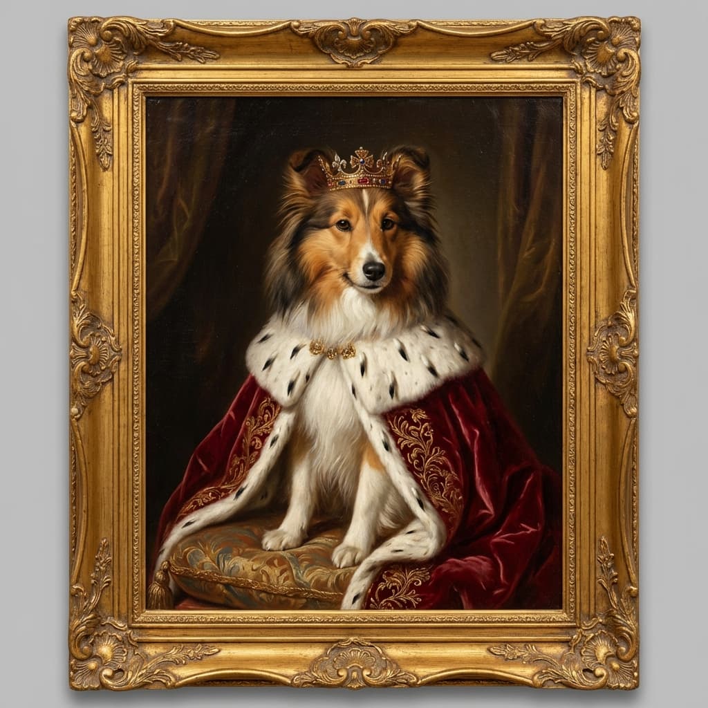 Shetland Sheepdog in Royal style