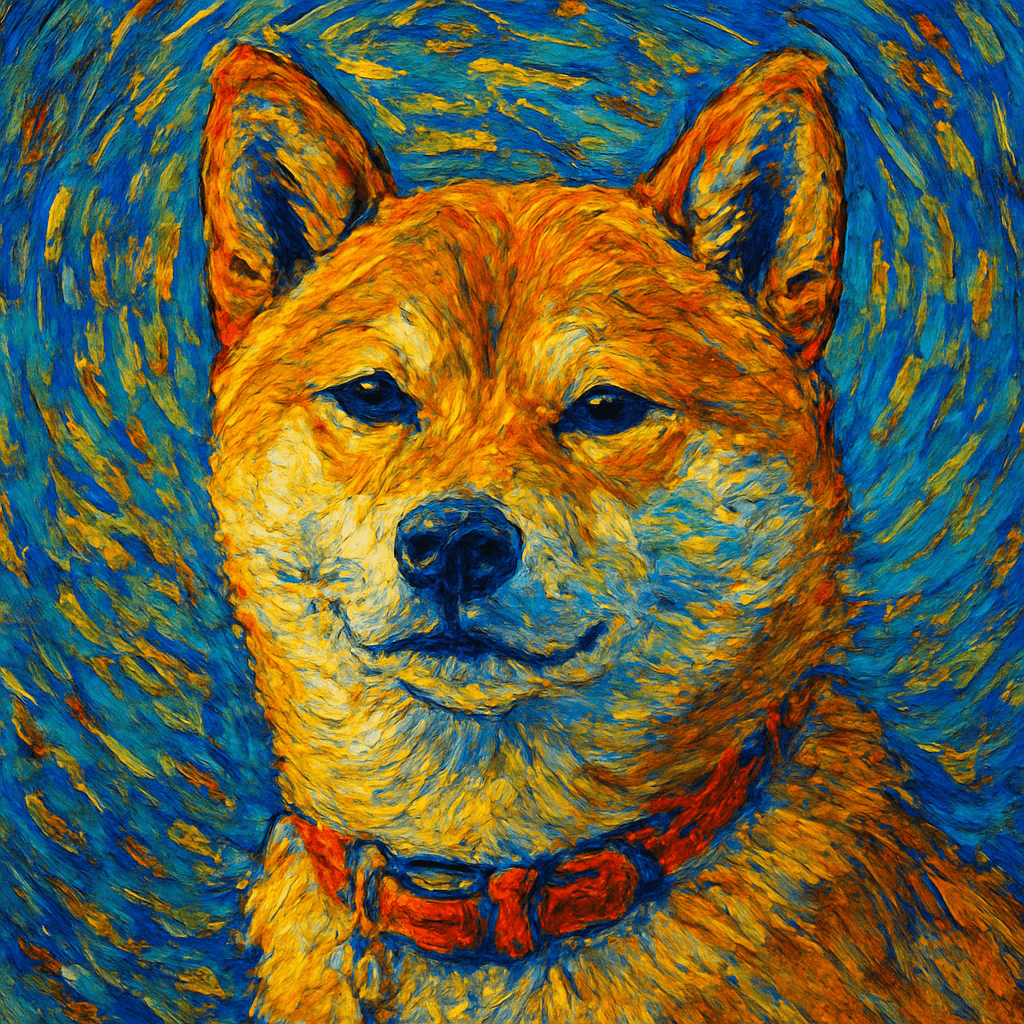 Shiba Inu in Van Gogh style