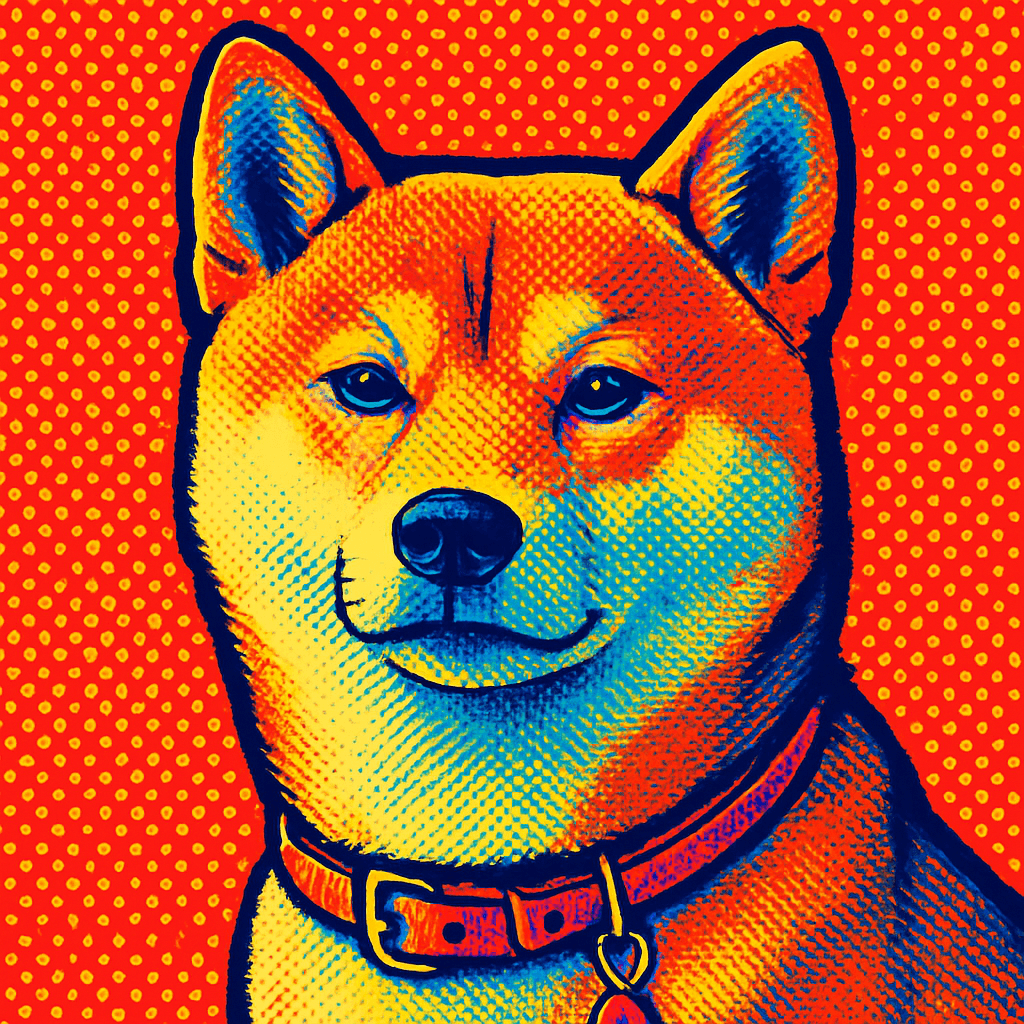 Shiba Inu in Warhol style