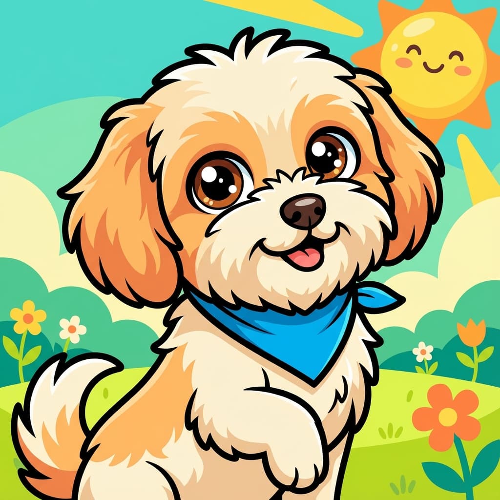 Shihpoo in Cartoon style