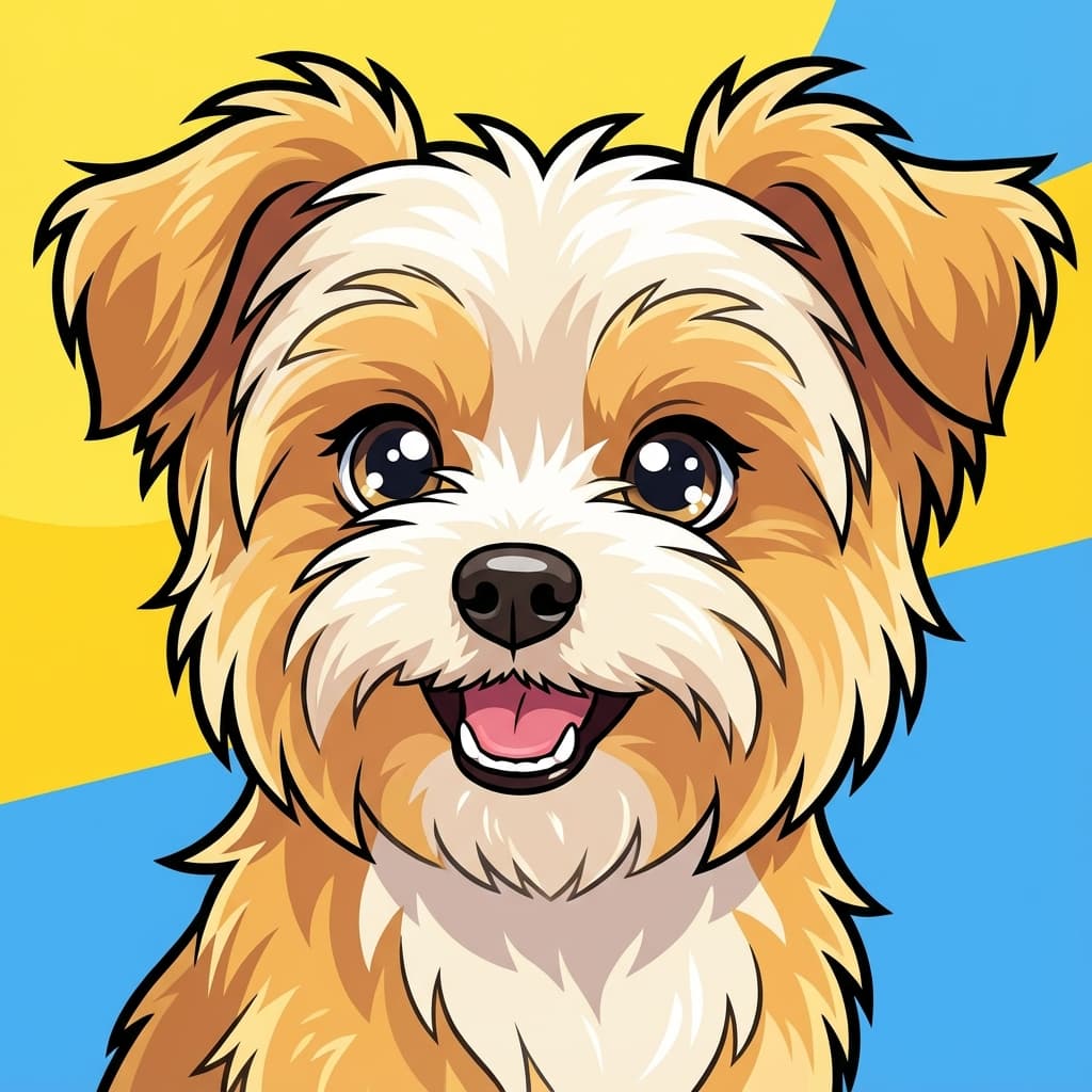Shorkie in Cartoon style