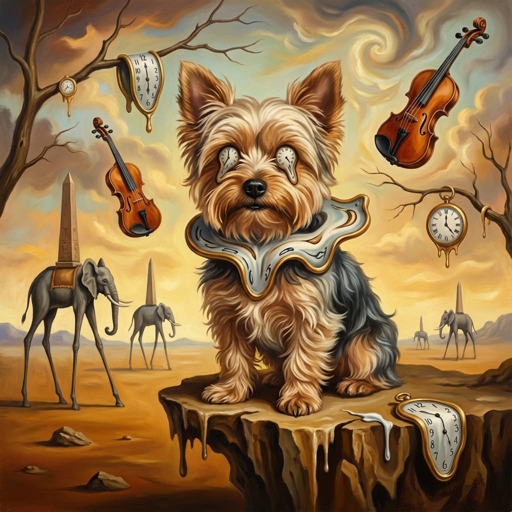 Shorkie in Dali style