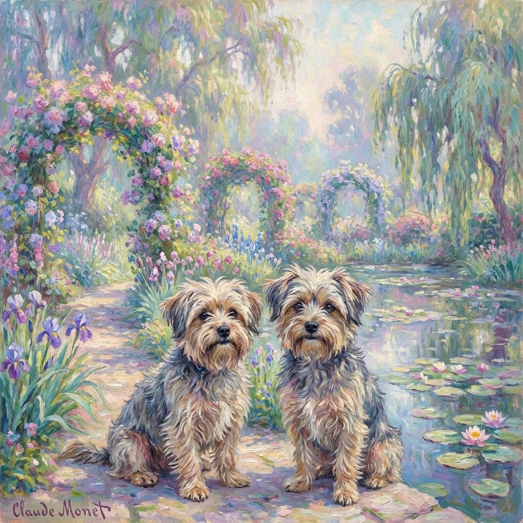 Shorkie in Monet style