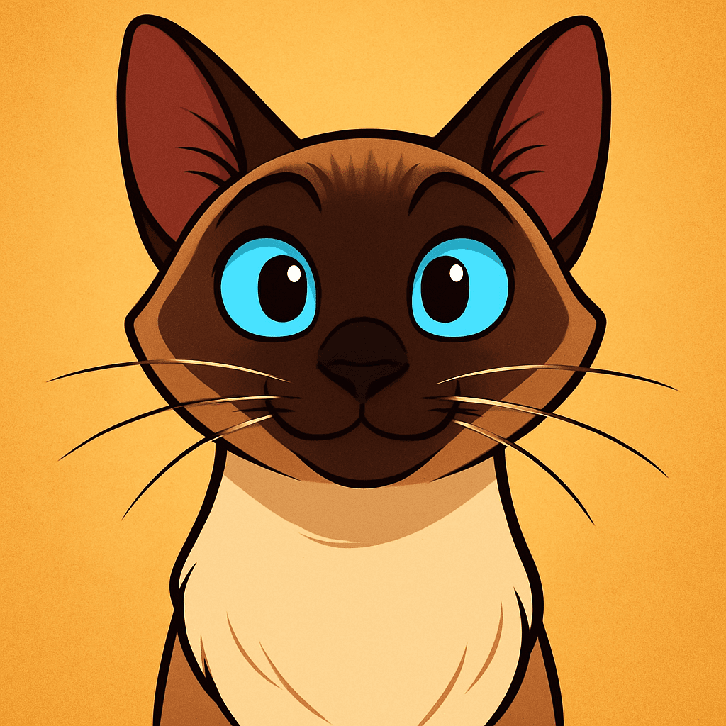 Siamese in Cartoon style
