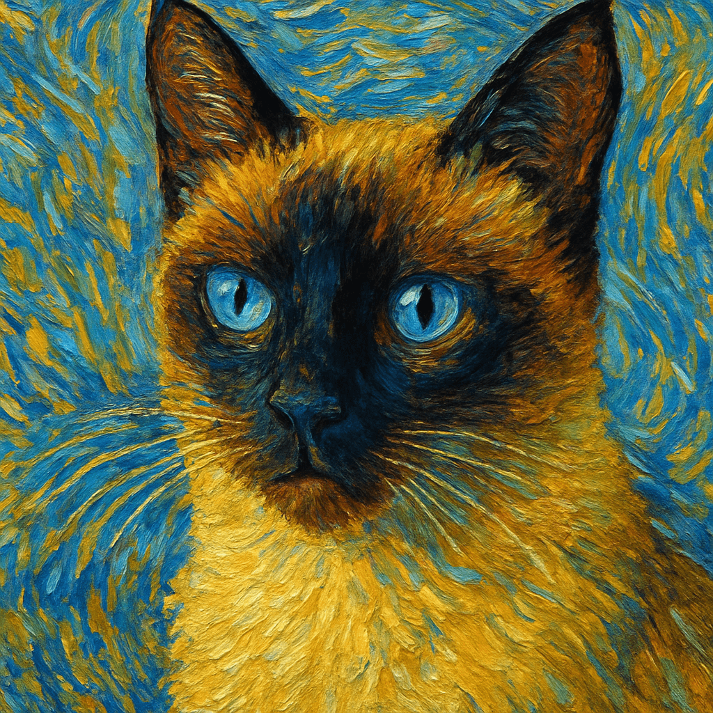 Siamese in Van Gogh style
